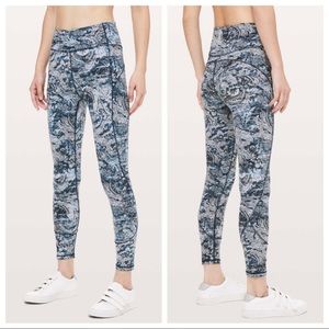 lululemon athletica Blue Patterned Leggings